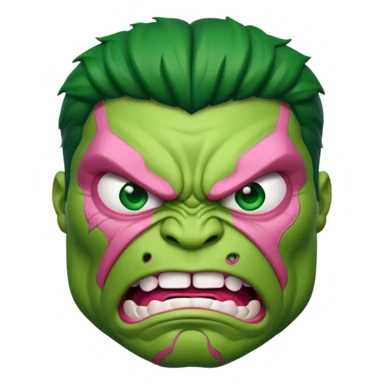 Pink hulk face  sticker