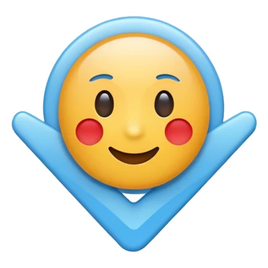 make a blue tick emoji sticker