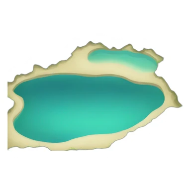 Piscine-lac sous-terrain. naturel. sticker