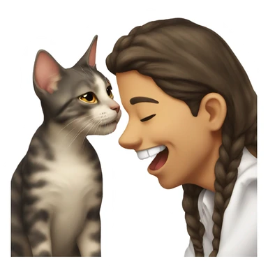 Cat kiss a dog sticker