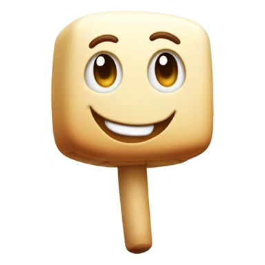 Happy browned marshmallow  sticker