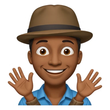 Street Puppet Performer black man sticker