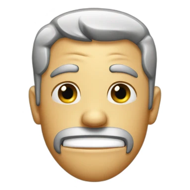 Embarassing face emoji sticker