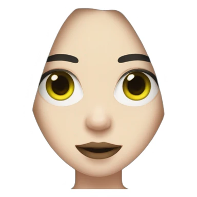 Billie eilish with black and lime hair sticker