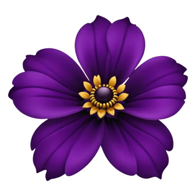 black flower emoji sticker