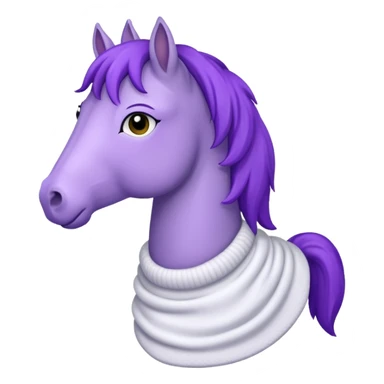 Purple horse wearing white sweater

 sticker