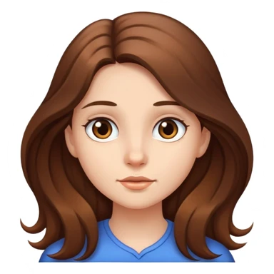 Una chica con pelo largo castaño sticker