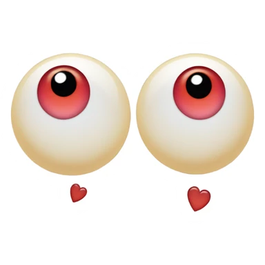 Rolls eyes with love sticker