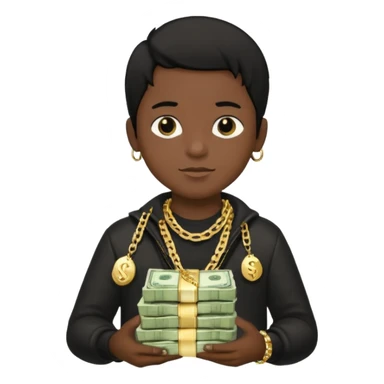 Has un chico con mucha plata en sus manos y que tenga pelo negro  sticker