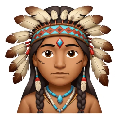 Native american indian sticker