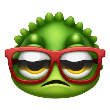 Sapo con gafas rojas sticker