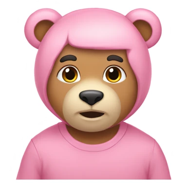 Oso de color rosado pastel  sticker