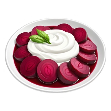 Marinated beets and yogurt sticker