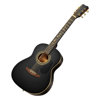 black acoustic guitar sticker