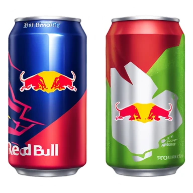 red bull and monster energy drink sticker