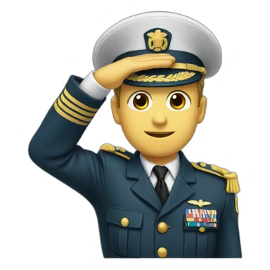 military officer salute sticker