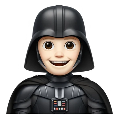 Darth Vader with a big smile sticker