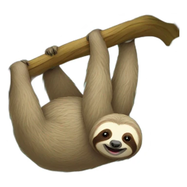 sloth hanging in a tree sticker