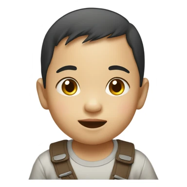 Cute Asian toddler sticker