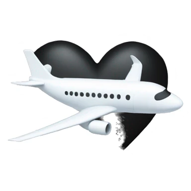 Dot dot dot small aeroplane n small black heart  sticker