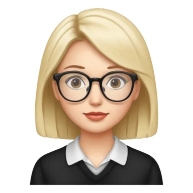 une belle personne avec beaucoup de details, des lunettes  sticker