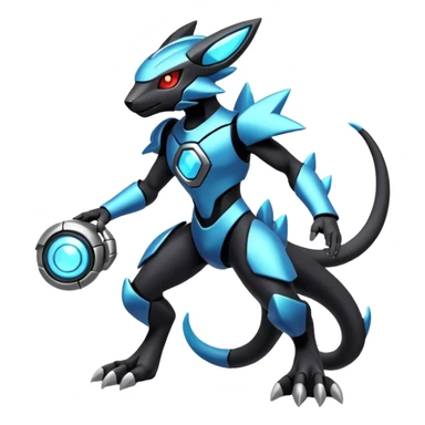 Futuristic Vernid-Primagen-Protogen-Fakémon-Pokémon-creature-fusion (full body) sticker