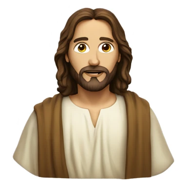 Jesus qui joue au not a close up byrealistic face sticker