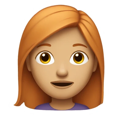 Long ginger haired woman emotions sticker