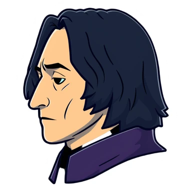 sad Severus Snape side view with tear sticker
