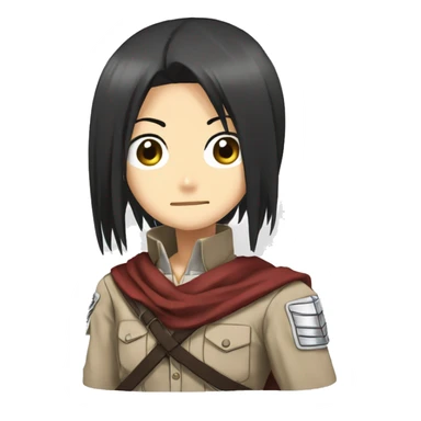 mikasa's red scard from attack on titan sticker