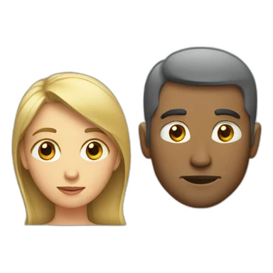 man and woman pondering sticker