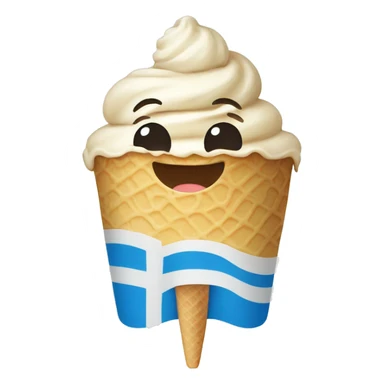 Ice cream San Marino flag sticker