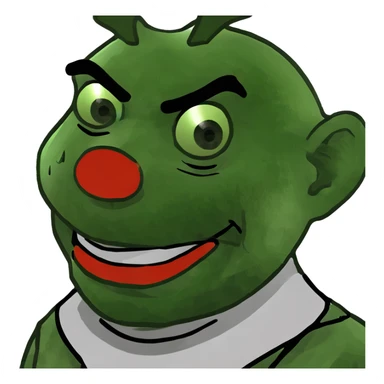 dark clown with unsettling look sticker