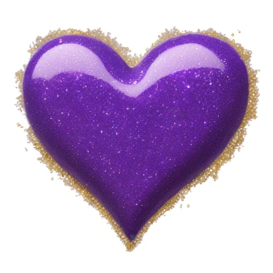 Glitter Purple Heart sticker