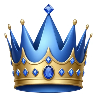 blue crown sticker