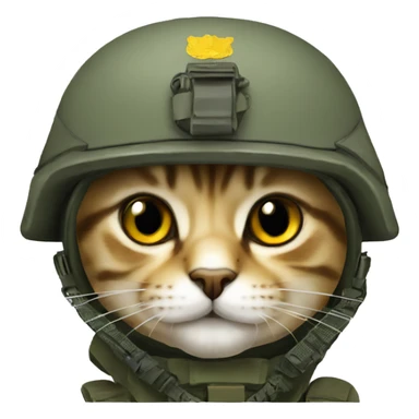 military cat Ukrainian marines sticker