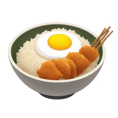 Tonkatsu bowl rice sticker