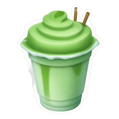 Iced Matcha cup sticker