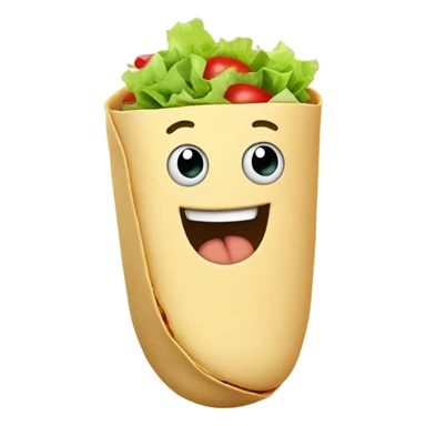 Burrito with thumbs up sticker