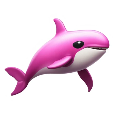 Pink orca whale sticker