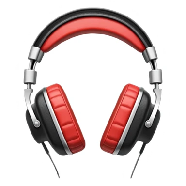 Icon of headphones with square ear pads in the Marshall style. sticker