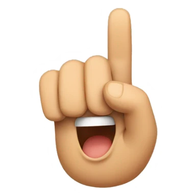 angry emoji with pointing left hand and showing two fingers of right hand sticker