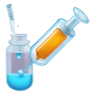 Injectable being drawn from a vial sticker