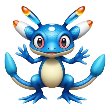 Froakie-Karrablast-Ferroseed-Pyukumuku-Perrserker-Cetitan-Pokémon-fusion (full body) sticker