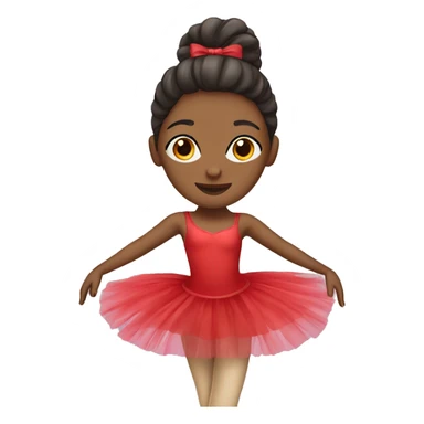 Ballerina wearing a red tutu sticker
