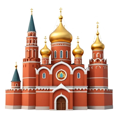 generate realistic kremlin 3d in circle sticker