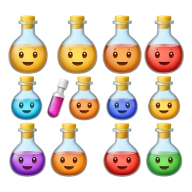 pochons transparents avec des médicaments dedans qui sourient et rigolent sticker