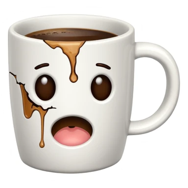 cracked mug no face sticker