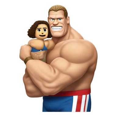 John cena holding up Andre the giant on his arms  sticker