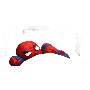 spider man sleeping bed cute  sticker